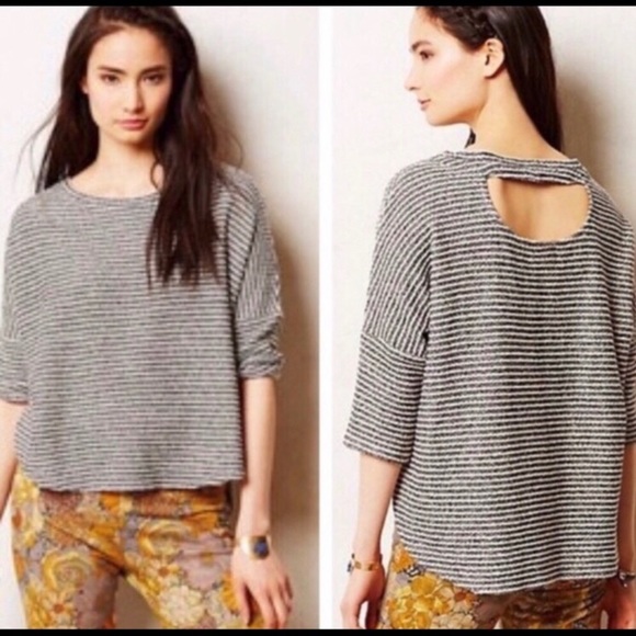 Anthropologie Tops - Anthro Deletta striped oversize woven top
